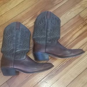 Leather cowboy boots